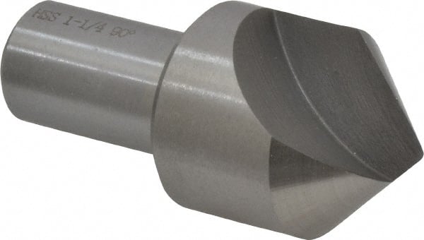 Interstate - 1-1/4" Head Diam, 3/4" Shank Diam, 1 Flute 90° High Speed Steel Countersink - Apex Tool & Supply
