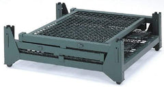 Steel King - 45" Long x 48" Wide x 42" High Wire Mesh Collapsible Bulk Storage and Transport Container with 2 Gates - 4,000 Lb. Load Capacity - Apex Tool & Supply
