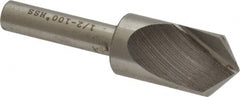 Interstate - 1/2" Head Diam, 1/4" Shank Diam, 1 Flute 100° High Speed Steel Countersink - Apex Tool & Supply