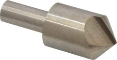 Interstate - 1" Head Diam, 1/2" Shank Diam, 1 Flute 100° High Speed Steel Countersink - Bright Finish, 2-3/4" OAL, Single End, Straight Shank, Right Hand Cut - Apex Tool & Supply