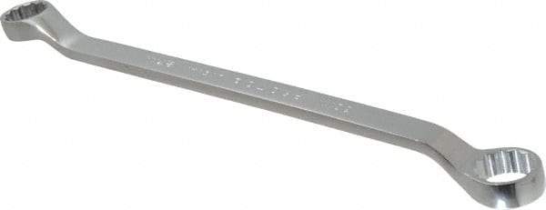 Proto - 27mm x 30mm 12 Point Offset Box Wrench - Double End, 15-15/16" OAL, Steel, Polished Finish, 7.5° Offset - Apex Tool & Supply