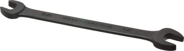 Proto - 5/16" x 3/8" Standard Open End Wrench - 5-1/4" OAL, Double End, Black Finish, 15° Head Angle - Apex Tool & Supply