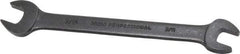 Proto - 3/8" x 7/16" Standard Open End Wrench - 5-7/8" OAL, Double End, Black Finish, 15° Head Angle - Apex Tool & Supply