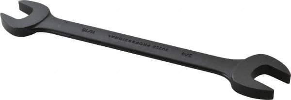 Proto - 11/16" x 3/4" Standard Open End Wrench - 8-63/64" OAL, Double End, Black Finish, 15° Head Angle - Apex Tool & Supply