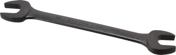Proto - 13/16" x 7/8" Standard Open End Wrench - 10-15/64" OAL, Double End, Black Finish, 15° Head Angle - Apex Tool & Supply
