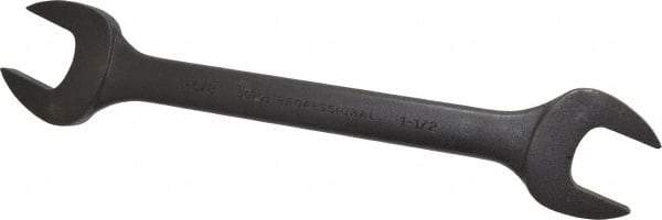 Proto - 1-1/2" x 1-5/8" Standard Open End Wrench - 17-1/16" OAL, Double End, Black Finish, 15° Head Angle - Apex Tool & Supply