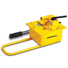 Enerpac - Manual Hydraulic Pumps Number of Stages: 2.000 Oil Volume Per Stroke (Cu. In.): 7.69 - Apex Tool & Supply