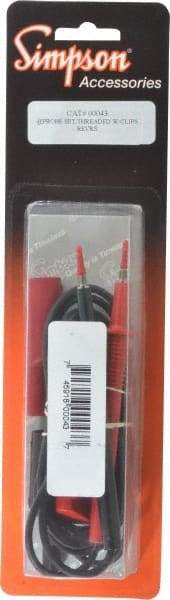 Simpson Electric - Electrical Test Equipment Probe Set - Use with Analog Multimeters - Apex Tool & Supply