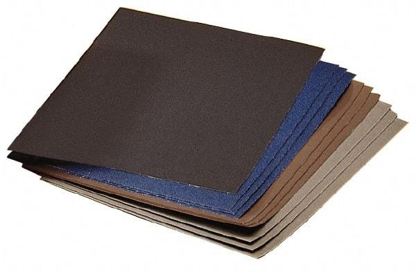 3M - 220 Grit, Aluminum Oxide Sanding Sheet - 11" Long x 9" Wide, Very Fine Grade, A Weighted Paper Backing - Apex Tool & Supply
