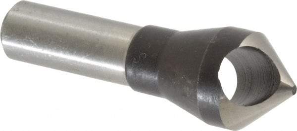 Interstate - 1/2" Shank Diam, 0 Flute 82° High Speed Steel Countersink - Bright Finish, Single End, Straight Shank, Right Hand Cut - Apex Tool & Supply