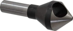 Interstate - 1/2" Shank Diam, 0 Flute 82° High Speed Steel Countersink - Bright Finish, Single End, Straight Shank, Right Hand Cut - Apex Tool & Supply