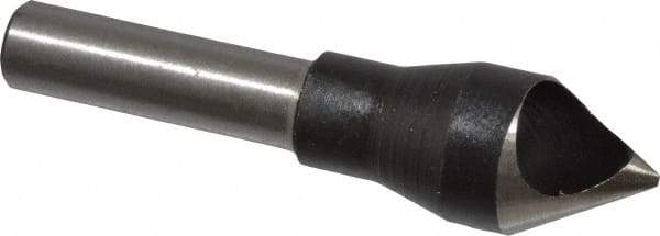 Interstate - 1/4" Shank Diam, 0 Flute 60° High Speed Steel Countersink - Bright Finish, Single End, Straight Shank, Right Hand Cut - Apex Tool & Supply