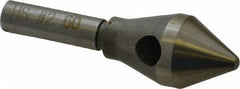 Interstate - 1/4" Shank Diam, 0 Flute 60° High Speed Steel Countersink - Bright Finish, Single End, Straight Shank, Right Hand Cut - Apex Tool & Supply