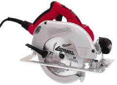 Milwaukee Tool - 15 Amps, 7-1/4" Blade Diam, 5,800 RPM, Electric Circular Saw - 120 Volts, 3 hp, 10' Cord Length, 5/8" Arbor Hole, Right Blade - Apex Tool & Supply