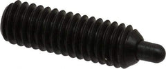 Gibraltar - 5/16-18, 1" Thread Length, 3/16" Plunger Projection, Steel Threaded Spring Plunger - 0.135" Max Plunger Diam, 1" Plunger Length, 3 Lb Init End Force, 15 Lb Final End Force, 3/32" Hex - Apex Tool & Supply