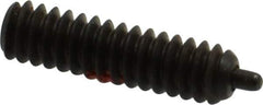 Gibraltar - 6-32, 17/32" Thread Length, 1/16" Plunger Projection, Steel Threaded Spring Plunger - 0.045" Max Plunger Diam, 17/32" Plunger Length, 1.5 Lb Init End Force, 4.5 Lb Final End Force, 1/16" Hex - Apex Tool & Supply