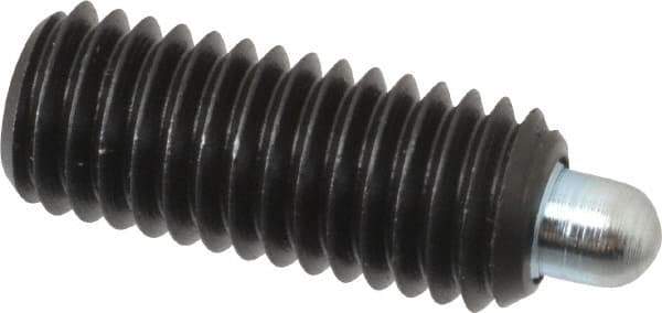 Gibraltar - 1/2-13, 1-1/4" Thread Length, 1/4" Plunger Projection, Steel Threaded Spring Plunger - 1/4" Max Plunger Diam, 1-1/4" Plunger Length, 2.7 Lb Init End Force, 9.3 Lb Final End Force, 1/4" Hex - Apex Tool & Supply