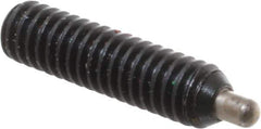 Gibraltar - 8-32, 5/8" Thread Length, 3/32" Plunger Projection, Steel Threaded Spring Plunger - 0.07" Max Plunger Diam, 5/8" Plunger Length, 0.7 Lb Init End Force, 2.3 Lb Final End Force, 1/16" Hex - Apex Tool & Supply