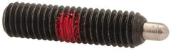 Gibraltar - 10-32, 3/4" Thread Length, 1/8" Plunger Projection, Steel Threaded Spring Plunger - 0.092" Max Plunger Diam, 3/4" Plunger Length, 1.3 Lb Init End Force, 2.7 Lb Final End Force, 1/16" Hex - Apex Tool & Supply