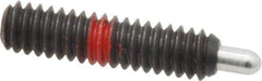 Gibraltar - 1/4-20, 1" Thread Length, 3/16" Plunger Projection, Steel Threaded Spring Plunger - 0.118" Max Plunger Diam, 1" Plunger Length, 1 Lb Init End Force, 4 Lb Final End Force, 5/64" Hex - Apex Tool & Supply