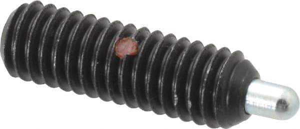 Gibraltar - 5/16-18, 1" Thread Length, 3/16" Plunger Projection, Steel Threaded Spring Plunger - 0.135" Max Plunger Diam, 1" Plunger Length, 1.5 Lb Init End Force, 4.5 Lb Final End Force, 3/32" Hex - Apex Tool & Supply