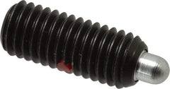 Gibraltar - 1/2-13, 1-1/4" Thread Length, 1/4" Plunger Projection, Steel Threaded Spring Plunger - 1/4" Max Plunger Diam, 1-1/4" Plunger Length, 2.7 Lb Init End Force, 9.3 Lb Final End Force, 1/4" Hex - Apex Tool & Supply