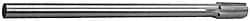 Made in USA - 27/32" Diam, 5/8" Max Diam Straight Shank, 1-3/8" Flute Length, Machine Expansion Reamer - Straight Flute, 9-1/2" OAL, Right Hand Cut, 8 Flutes, High Speed Steel, Bright Finish - Apex Tool & Supply