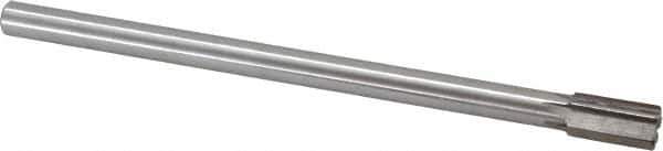 Interstate - 17/32" Diam, 0.4345 to 0.4375" Max Diam Straight Shank, 1" Flute Length, Machine Expansion Reamer - Straight Flute, 8" OAL, Right Hand Cut, 6 Flutes, High Speed Steel, Bright Finish - Apex Tool & Supply