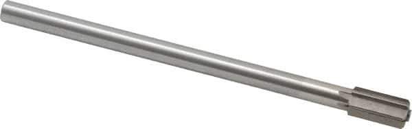 Interstate - 9/16" Diam, 0.4345 to 0.4375" Max Diam Straight Shank, 1-1/8" Flute Length, Machine Expansion Reamer - Straight Flute, 8" OAL, Right Hand Cut, 6 Flutes, High Speed Steel, Bright Finish - Apex Tool & Supply