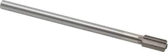 Interstate - 9/16" Diam, 0.4345 to 0.4375" Max Diam Straight Shank, 1-1/8" Flute Length, Machine Expansion Reamer - Straight Flute, 8" OAL, Right Hand Cut, 6 Flutes, High Speed Steel, Bright Finish - Apex Tool & Supply