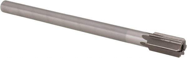 Interstate - 23/32" Diam, 0.5605 to 0.5625" Max Diam Straight Shank, 1-1/4" Flute Length, Machine Expansion Reamer - Straight Flute, 9" OAL, Right Hand Cut, 6 Flutes, High Speed Steel, Bright Finish - Apex Tool & Supply