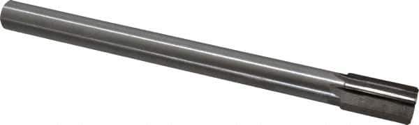 Interstate - 7/8" Diam, 0.748 to 0.75" Max Diam Straight Shank, 1-1/2" Flute Length, Machine Expansion Reamer - Straight Flute, 10" OAL, Right Hand Cut, 6 Flutes, High Speed Steel, Bright Finish - Apex Tool & Supply