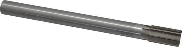 Interstate - 1" Diam, 0.873 to 0.875" Max Diam Straight Shank, 1-5/8" Flute Length, Machine Expansion Reamer - Straight Flute, 10-1/2" OAL, Right Hand Cut, 8 Flutes, High Speed Steel, Bright Finish - Apex Tool & Supply