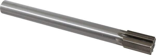 Interstate - 1-3/16" Diam, 0.998 to 1" Max Diam Straight Shank, 1-3/4" Flute Length, Machine Expansion Reamer - Straight Flute, 11" OAL, Right Hand Cut, 8 Flutes, High Speed Steel, Bright Finish - Apex Tool & Supply