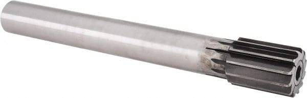 Interstate - 1-13/16" Diam, 1.498 to 1.5" Max Diam Straight Shank, 2-3/8" Flute Length, Machine Expansion Reamer - Straight Flute, 13-1/2" OAL, Right Hand Cut, 10 Flutes, High Speed Steel, Bright Finish - Apex Tool & Supply