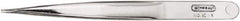 General - 4-1/2" OAL Utility Tweezers - Strong Sharp Points - Apex Tool & Supply