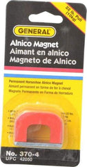 General - 1 Hole, 3/16" Hole Diam, 1-1/2" Overall Width, 1" Deep, 1" High, 22 Lb Average Pull Force, Alnico Power Magnets - 5/16" Pole Width - Apex Tool & Supply
