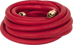 Continental ContiTech - 1/2" ID 25' Long Oil Resistant Air Hose - 250 Working psi, 190°, 1/2" Fitting, Red - Apex Tool & Supply