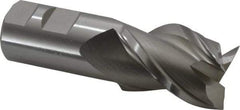 Hertel - 1-1/2", 2" LOC, 1-1/4" Shank Diam, 4-1/2" OAL, 3 Flute, High Speed Steel Square End Mill - Single End, Uncoated, Spiral Flute, 42° Helix, Centercutting, Right Hand Cut, Right Hand Flute - Apex Tool & Supply
