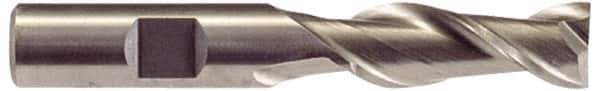 Hertel - 1-1/2", 2" LOC, 1-1/4" Shank Diam, 4-1/2" OAL, 2 Flute, High Speed Steel Square End Mill - Single End, Uncoated, Spiral Flute, 42° Helix, Centercutting, Right Hand Cut, Right Hand Flute - Apex Tool & Supply
