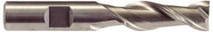 Hertel - 1-1/2", 2" LOC, 1-1/4" Shank Diam, 4-1/2" OAL, 2 Flute, High Speed Steel Square End Mill - Single End, Uncoated, Spiral Flute, 42° Helix, Centercutting, Right Hand Cut, Right Hand Flute - Apex Tool & Supply