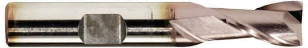 Hertel - 7/8", 1-1/2" LOC, 3/4" Shank Diam, 4-1/8" OAL, 2 Flute, High Speed Steel Square End Mill - Single End, TiCN Finish, Spiral Flute, 30° Helix, Centercutting, Right Hand Cut, Right Hand Flute - Apex Tool & Supply