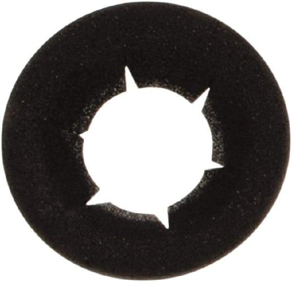 Made in USA - 3/16" OD, Spring Steel Push Nut - Black Phosphate, 3/32" Shaft Diam - Apex Tool & Supply