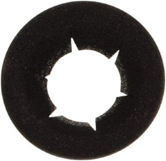 Made in USA - 3/16" OD, Spring Steel Push Nut - Black Phosphate, 3/32" Shaft Diam - Apex Tool & Supply