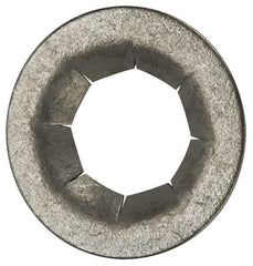 Made in USA - 7/8" OD, Spring Steel Push Nut - Zinc-Plated, 7/16" Shaft Diam - Apex Tool & Supply