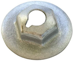 Au-Ve-Co Products - #10-32, 1/2" OD, 3/8" Width Across Flats Washer Lock Nut - Zinc-Plated Spring Steel, For Use with Threaded Fasteners - Apex Tool & Supply