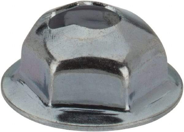 Value Collection - #6-32, 7/16" OD, 5/16" Width Across Flats Washer Lock Nut - Zinc-Plated Spring Steel, For Use with Threaded Fasteners - Apex Tool & Supply