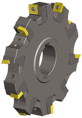 Kennametal - Arbor Hole Connection, 0.548" Cutting Width, 1.03" Depth of Cut, 4" Cutter Diam, 1-1/4" Hole Diam, 6 Tooth Indexable Slotting Cutter - KSSS Toolholder, SPCT, SPET, SPPT Insert - Apex Tool & Supply