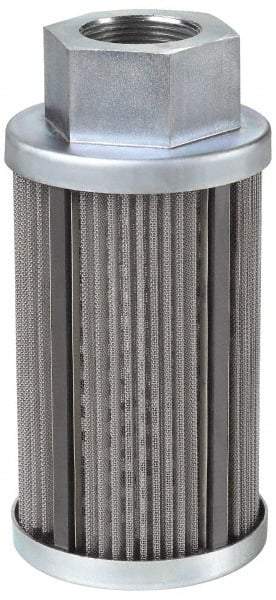 Parker - 30 Mesh, 135 LPM, 35 GPM, 3.53" Diam, Male/Female Magnetic Suction Strainer - 1-1/2 Port NPT, 7.39" Long - Apex Tool & Supply