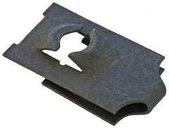 Made in USA - #6 Screw, 0.025 to 0.04" Thick, Spring Steel J Nut - 7/32" Center Edge, Black Phosphate Finish - Apex Tool & Supply